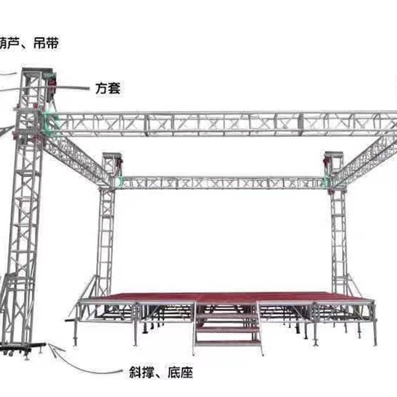 铝合金航空桁架婚庆行架灯光龙门架舞台truss架太空音响背景架