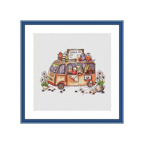 喜爱十字绣   Enjoy206-咖啡车  十字绣套件 DMC线 E线