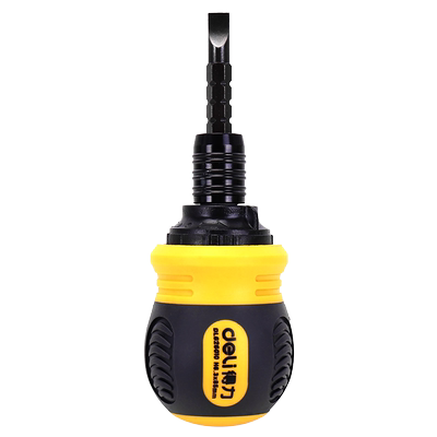 得力棘轮两用螺丝批省力便携