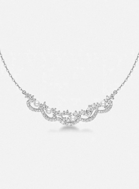 何家原厂925纯银蕾丝LACELLE蕾丝星云锁骨链轻奢高级项链礼物