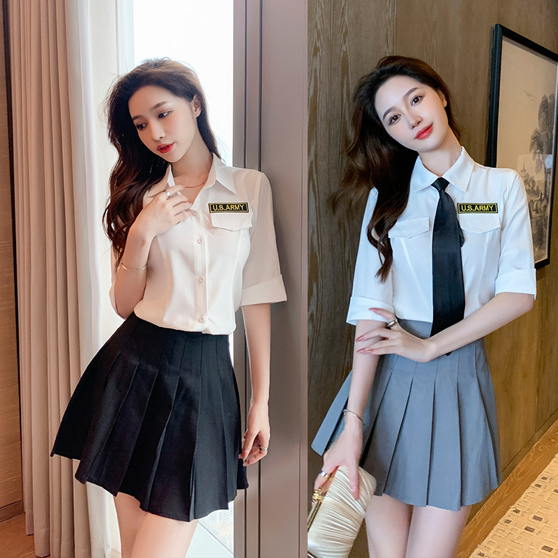 秋冬足疗足浴技师工作服套装工衣