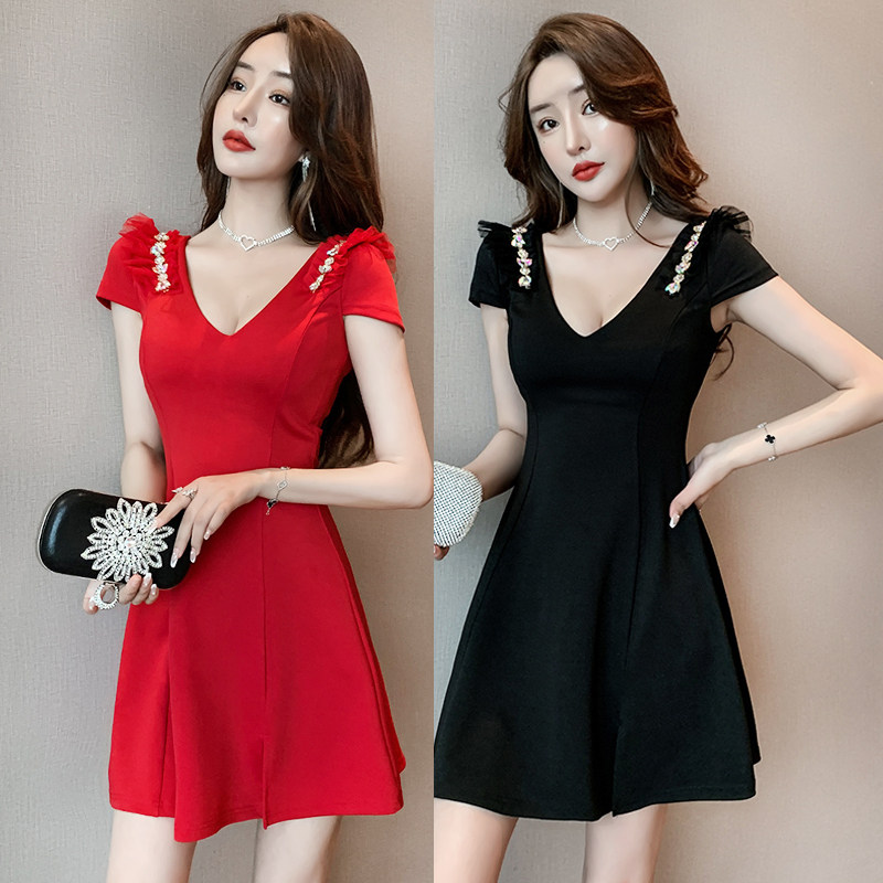 夜店女装时尚显瘦夜总会性感连衣裙夜场工作服养生足浴足疗技师服