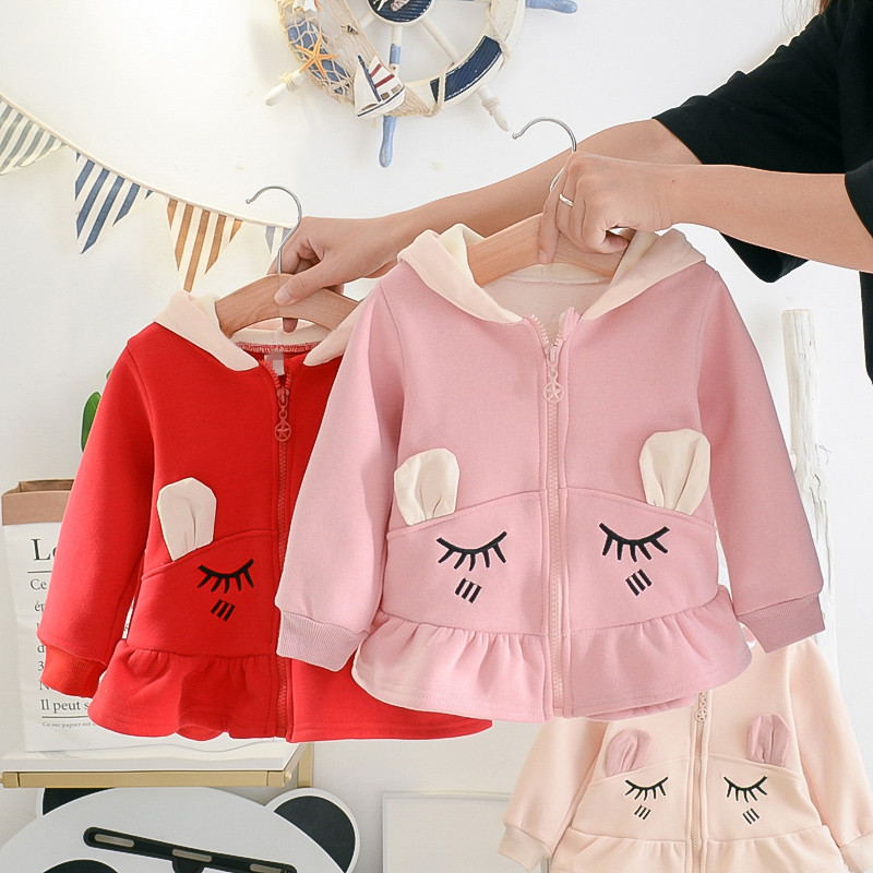 女童薄绒外套韩版春秋季上衣童装