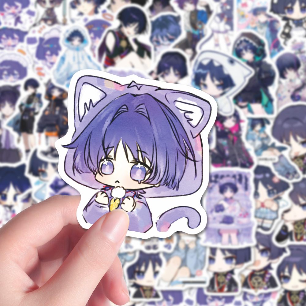 166张原神二次元游戏周边贴纸流浪者散兵同人Q版卡通平板桌面贴纸