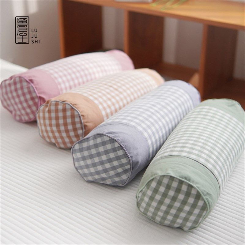 鲁居士老粗布荞麦壳颈椎枕32精梳保K健护颈枕头可拆洗大圆枕