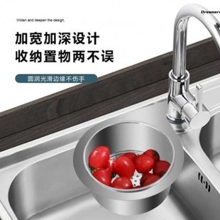 过厨房水槽沥水架天鹅沥水 厂不锈钢垃圾专用干湿分离家蓝挂钩挂式