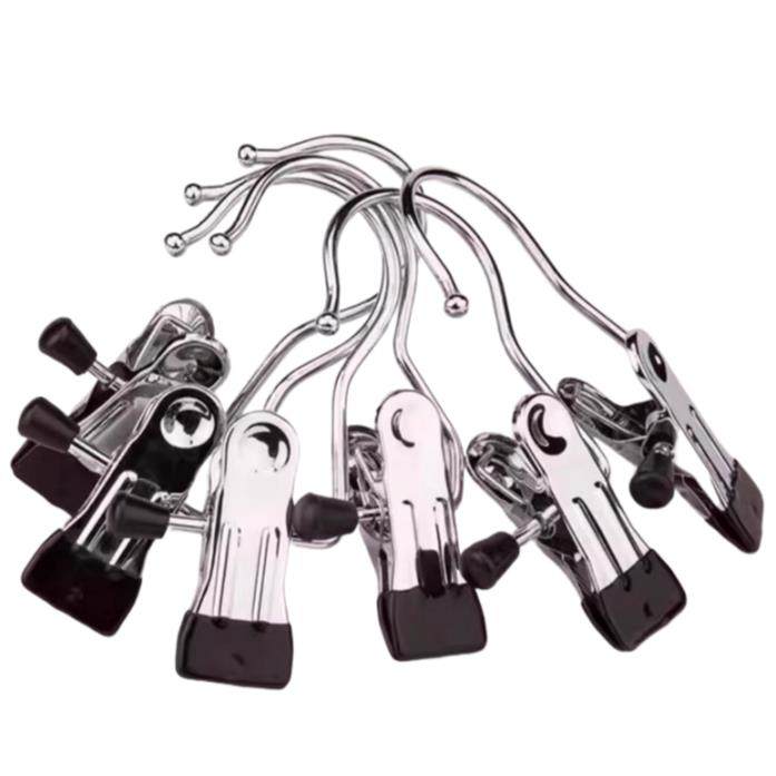 裤夹子家用无痕不锈钢多功能带挂钩裙子裤子收纳神器单个夹子衣架