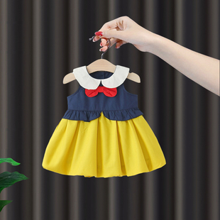 宝宝夏季 背心裙洋气花苞裙女童甜美白雪公主裙 连衣裙婴儿夏天无袖