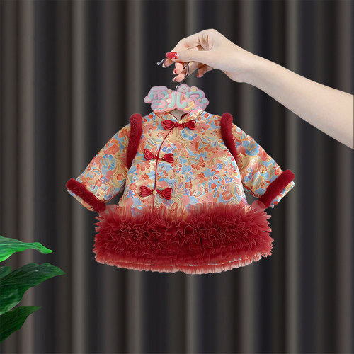 周岁女宝礼服女童冬季连衣裙