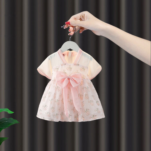 女宝宝可爱短袖汉服薄款连衣裙