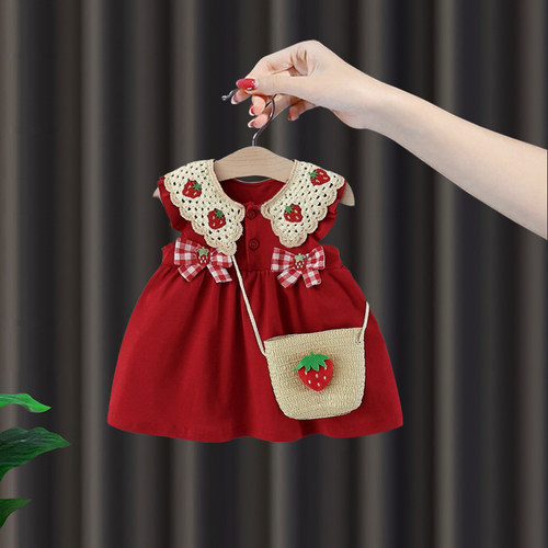 周岁女宝礼服女童夏季背心连衣裙