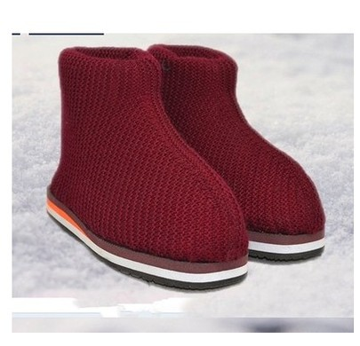 成品针织防滑女冬季毛线编织高帮雪地棉棉靴毛线鞋女居家毛线棉鞋,居家布艺,居家棉拖/棉鞋,淘宝优惠券,粉丝福利购,淘宝优惠卷