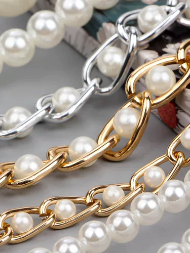 Серебряная сумка, цепь, аксессуар для сумки, ремешок для сумки, бретели на цепочке, металлическая золотая черная цепочка