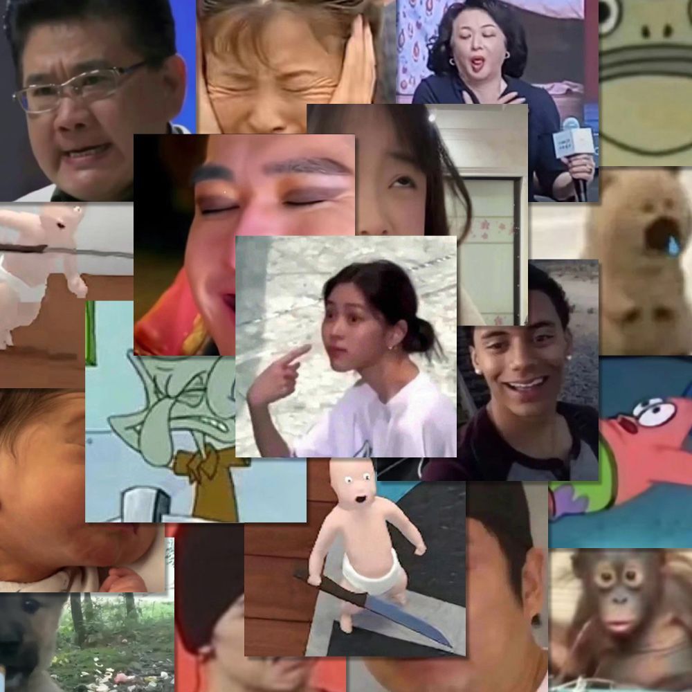 200张无字表情包防水贴纸搞笑沙雕趣味网红个性贴画diy装饰手机壳