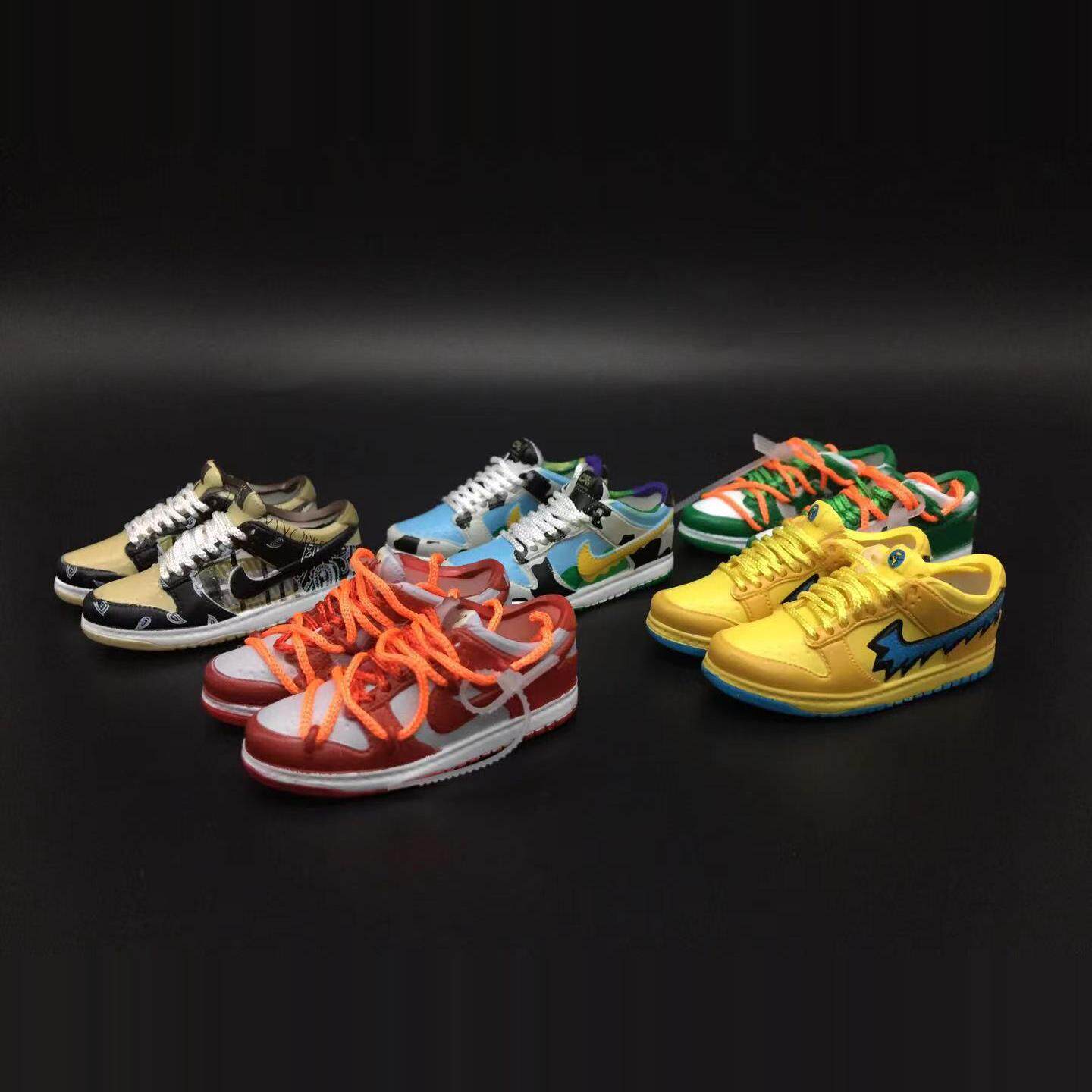 创意迷你立体可爱dunk球鞋型模型钥匙扣汽车内饰品摆件男生日礼物