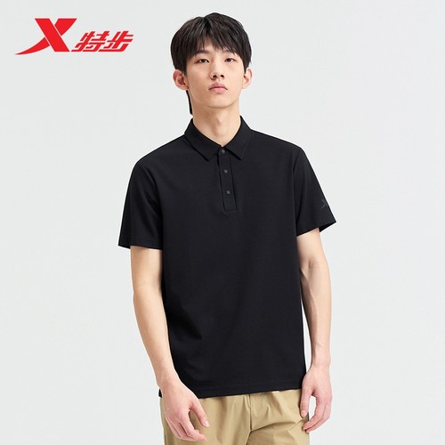 特步男夏季简约运动POLO衫