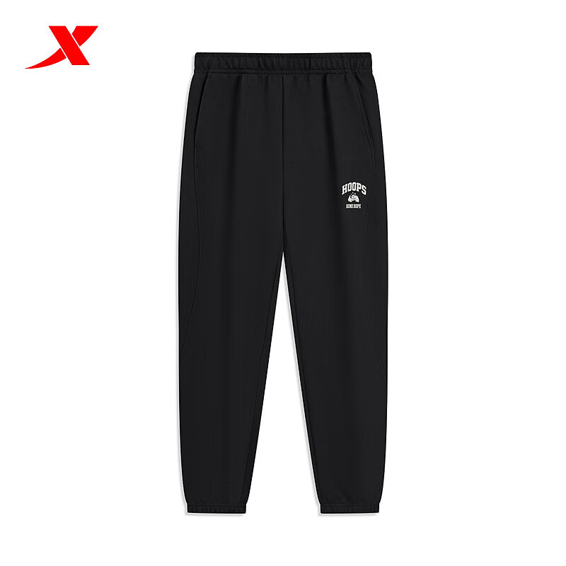 特步PLAYIN BIG针织长裤男子2025春季新款百搭休闲裤975129630193