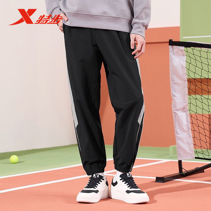 运动长裤收口休闲拼接潮流男裤子