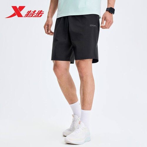 特步运动梭织短裤男款2026夏季冰丝速干弹性跑步短裤974229240071
