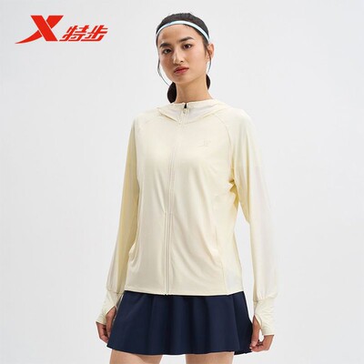特步女夏冰丝凉感抗UV运动外套