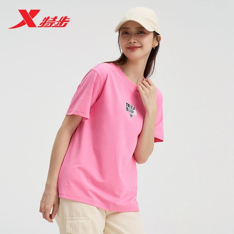 夏季女子圆领满印短T运动上衣图片