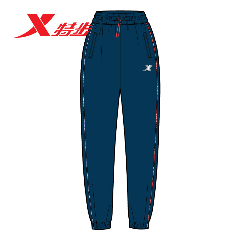 特步冰丝运动裤女裤梭织