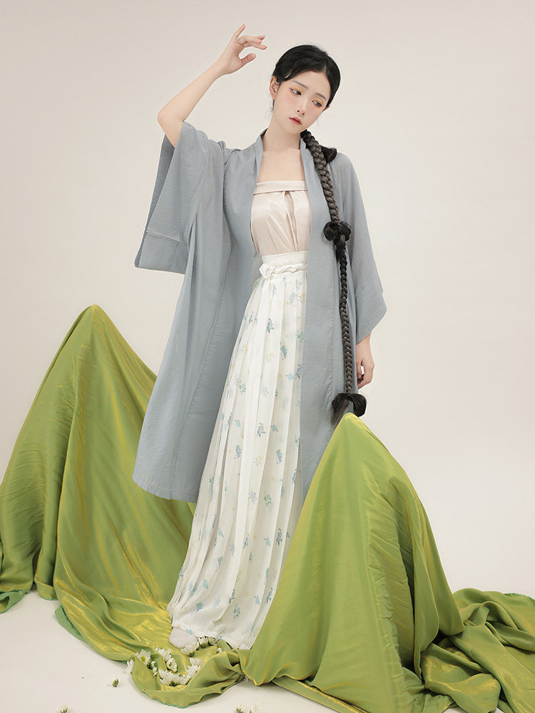 桔屿原创汉服女宋制长干寺【夏至】宋抹飞机袖中国风非古装春夏季