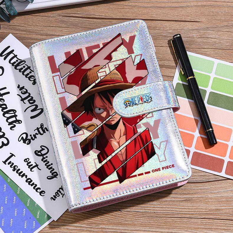 海贼王路飞索隆镭射笔记本学生手账本记事本活页本单词本子男女生