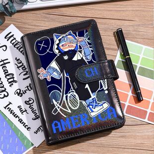 CH国拟人镭射笔记本周边男女儿童学生手账本记事本活页本单词本子