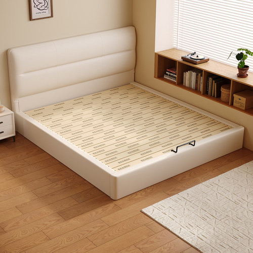 奶油风中小户型静音双人齐边床