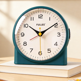 闹钟简单实用静音床头小钟表学生专用起床神器老人桌面时钟摆台式