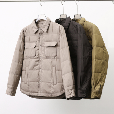 轻薄款羽绒服男士翻领90白鸭绒