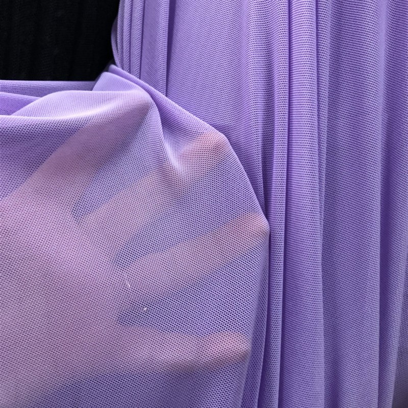进口黑色c高档氨纶软网纱布料四面弹力透明网眼紧身打底衣服面料