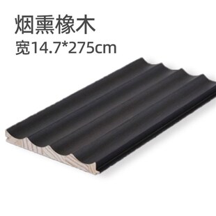实木格栅板网红电视背景墙吊顶波浪板半圆格栅板T凹凸长城板装饰