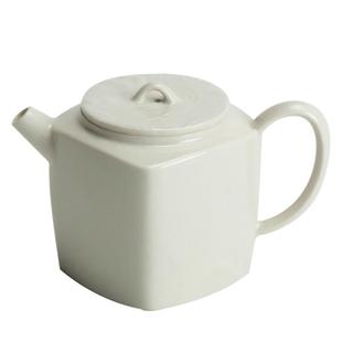 观策器隐复古小茶壶茶杯家用陶瓷草木灰四方壶带过滤泡茶器单个壶