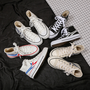 汤姆斯复古帆布鞋 潮流休闲百搭布鞋 男高帮学生夏季 时尚 韩版 Tt&Mm