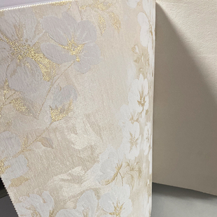 轻法式 提花洒金墙布现代简约卧室背景墙客厅森系雪尼尔轻奢壁布