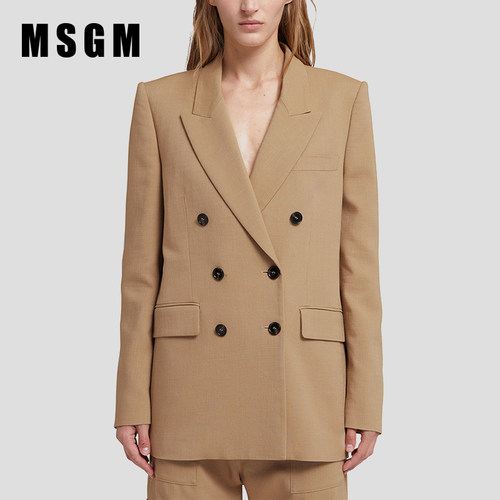 MSGM女士双排扣西装外套