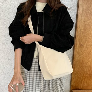 CA韩版磨砂复古单肩包包女新款秋冬百搭斜挎包大容量通勤托特包