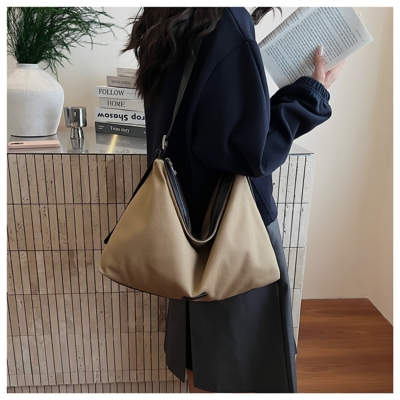 春夏新款大容量帆布通勤托特包