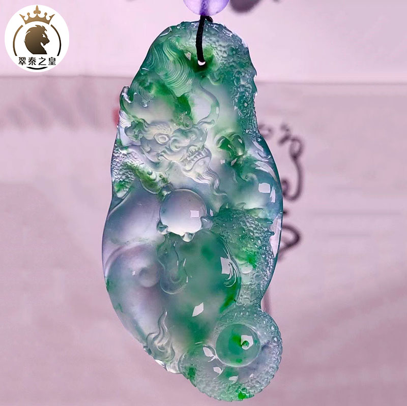 翠秦之皇【盛世龙腾】 高品质翡翠料子, 玉雕大师浩锐雕刻作品