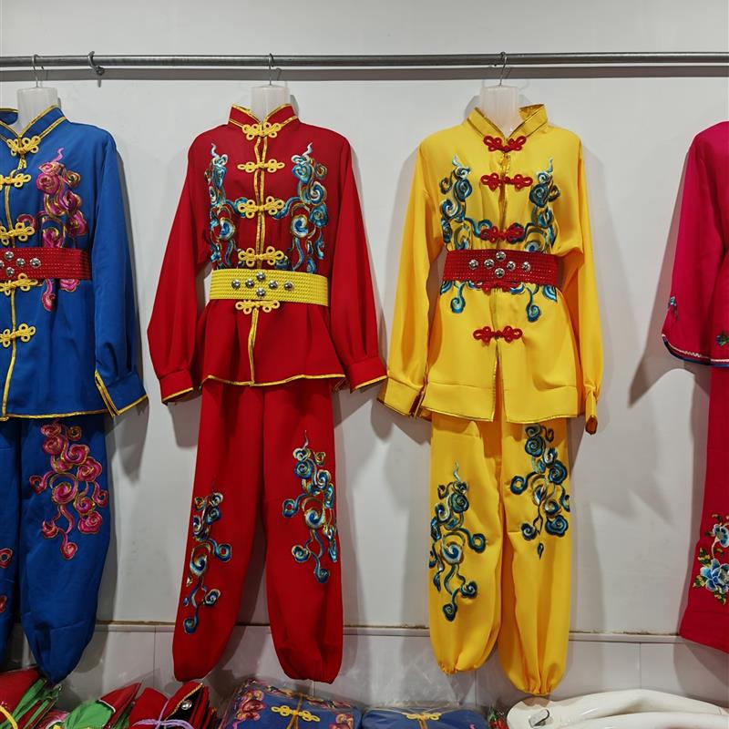 韩式龙腰鼓锣鼓舞狮队演出服打鼓衣秧歌舞蹈服威风打鼓舞新款服装