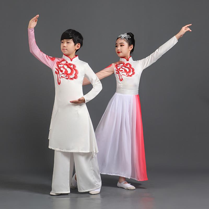 韩式儿童男女演出服打鼓古典舞服志少年舞蹈服扇子舞书简舞腰鼓舞