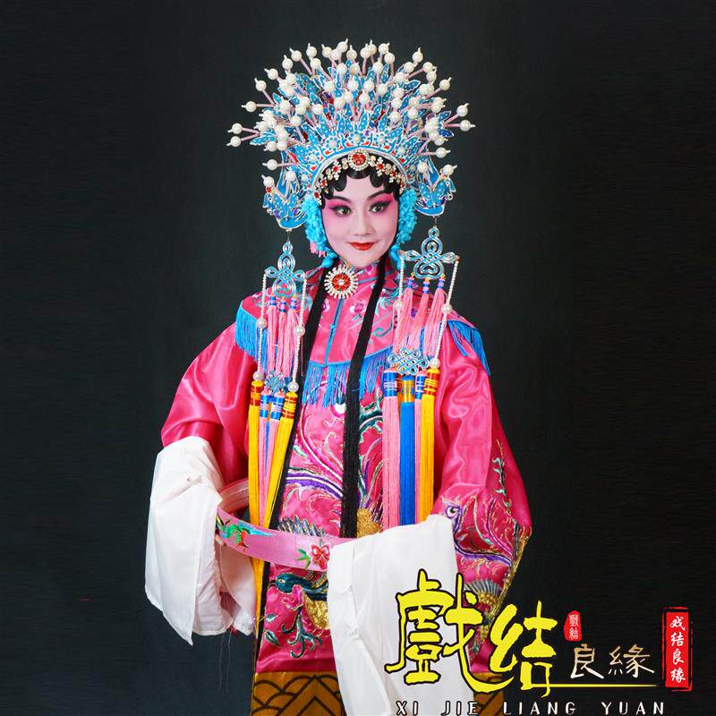 韩式京剧戏曲普女服装中式 婚礼凤冠霞帔贵妃醉酒普女蟒蟒醉打金