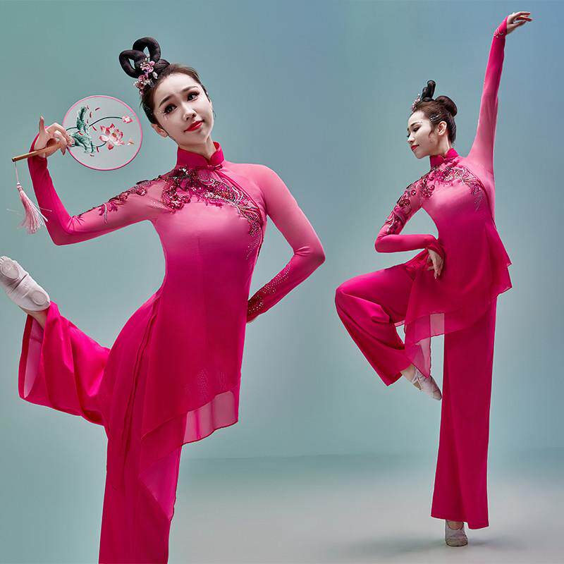 胶州秧歌演出服女2025新款中国风九儿古典舞蹈服装艺考扇子舞套装