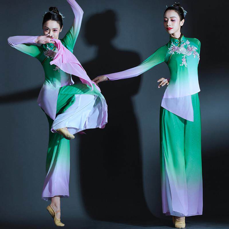 胶州秧歌服演出服女2025新款古典舞扇子伞舞蹈服装成人广场舞套装