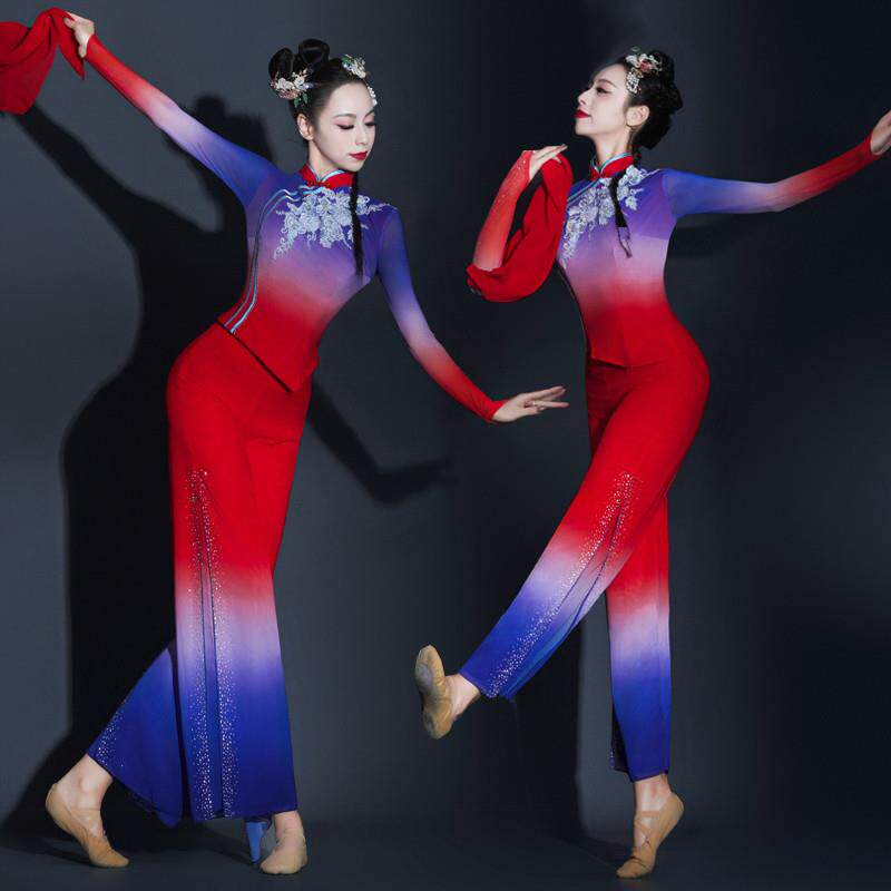 秧歌服女2025新款九儿扇子舞蹈服胶州伞舞蹈服装演出服广场舞套装