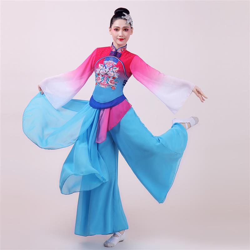 韩式胶州秧歌服广场女打舞中国风服扇子舞民族舞演出服腰鼓舞表演