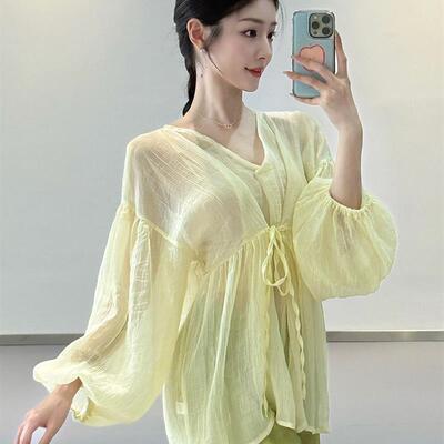 曼丽现代舞舞蹈上衣罩衫日常外搭宽松中国舞现代舞艺考生形体服装