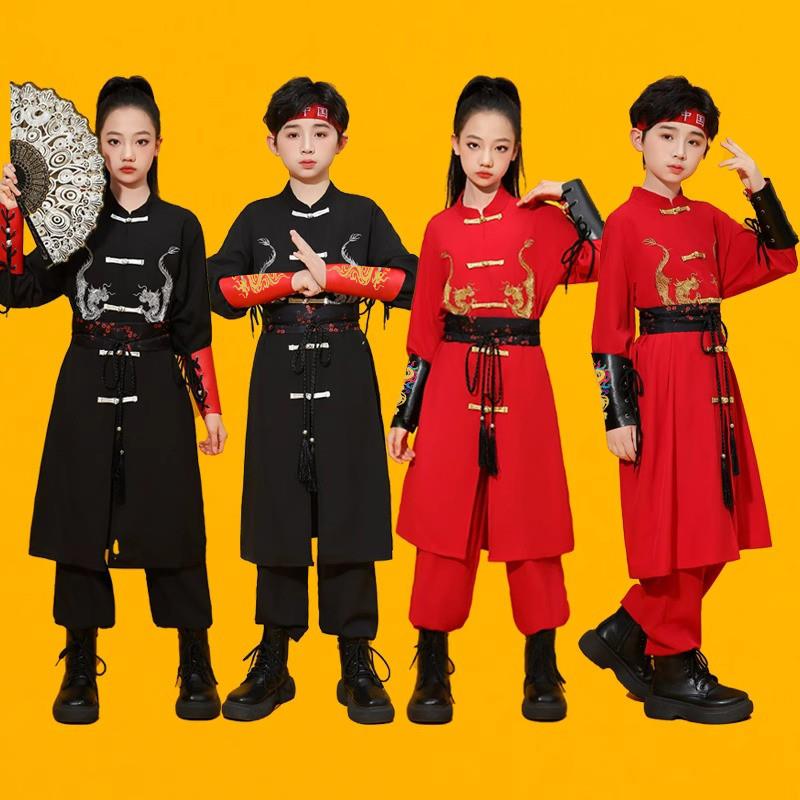 韩式服装中国风演出服男女服爵士街舞儿童武术开幕式运动会服打鼓